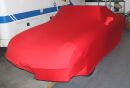 Red AD-Cover ® Mikrokontur with mirror pockets for Alfa Romeo Spider 1966-1993