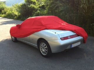 Vollgarage Mikrokontur® Rot mit Spiegeltaschen für Alfa Romeo Spider 1994-2005