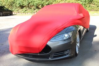 Red AD-Cover ® Mikrokontur with mirror pockets for Tesla S