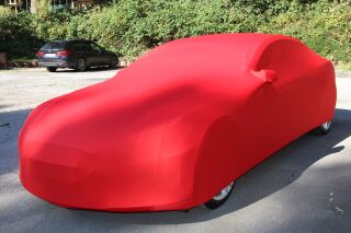 Vollgarage Mikrokontur® Rot mit Spiegeltaschen für Tesla S