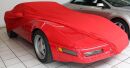 Red AD-Cover ® Mikrokontur with mirror pockets for Chevrolet Corvette C4