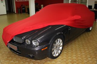Vollgarage Mikrokontur® Rot mit Spiegeltaschen für Jaguar...