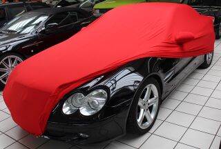 Vollgarage Mikrokontur® Rot mit Spiegeltaschen für Mercedes SL Cabriolet R230