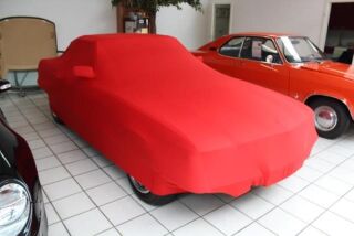 Vollgarage Mikrokontur® Rot mit Spiegeltaschen für Mercedes SL Cabriolet R107