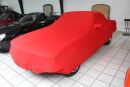 Red AD-Cover ® Mikrokontur with mirror pockets for Mercedes SL Cabriolet R107