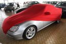 Red AD-Cover ® Mikrokontur with mirror pockets for Mercedes SLK R170