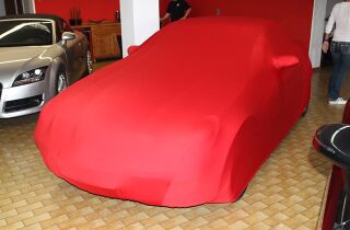 Vollgarage Mikrokontur® Rot mit Spiegeltaschen für Mercedes SLK R171
