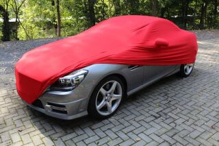 Red AD-Cover ® Mikrokontur with mirror pockets for Mercedes SLK R172