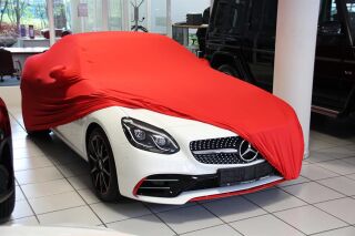 Vollgarage Mikrokontur® Rot mit Spiegeltaschen für Mercedes SLK R172