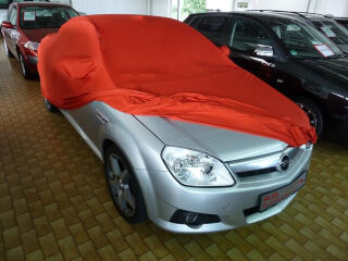 Vollgarage Mikrokontur® Rot mit Spiegeltaschen für Opel Tigra TwinTop