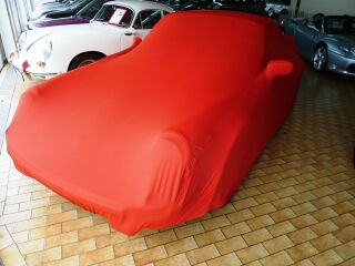 Red AD-Cover ® Mikrokontur with mirror pockets for Porsche 911 Coupe & Cabrio