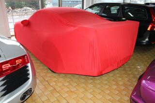 Red AD-Cover ® Mikrokontur with mirror pockets for Porsche 996 GT2 / GT3