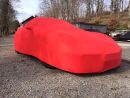 Red AD-Cover ® Mikrokontur with mirror pockets for Porsche 996 GT2 / GT3