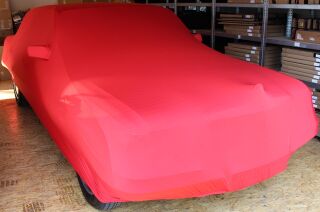 Vollgarage Mikrokontur® Rot mit Spiegeltaschen für Mercedes S-Klasse W116