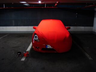 Vollgarage Mikrokontur® Rot mit Spiegeltaschen für Toyota Celica T23 1999-2005