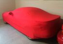 Red AD-Cover ® Mikrokontur with mirror pockets for Toyota Celica T23 1999-2005