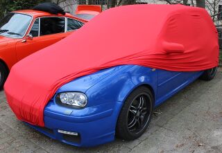 Vollgarage Mikrokontur® Rot mit Spiegeltaschen für VW Golf IV