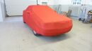 Red AD-Cover ® Mikrokontur with mirror pockets for Audi 80 Cabrio