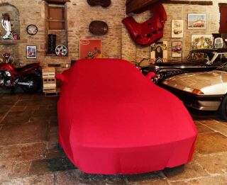 Vollgarage Mikrokontur® Rot mit Spiegeltaschen für Ferrari 550