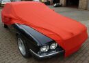 Red AD-Cover ® Mikrokontur with mirror pockets for Jaguar XJ40
