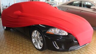 Vollgarage Mikrokontur® Rot mit Spiegeltaschen für Jaguar XK