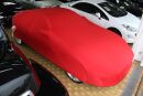 Red AD-Cover ® Mikrokontur with mirror pockets for Jaguar XKR