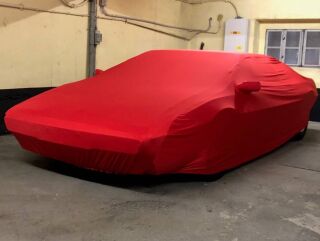 Red AD-Cover ® Mikrokontur with mirror pockets for Lotus Esprit