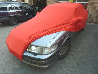 Vollgarage Mikrokontur® Rot mit Spiegeltaschen für Saab 900