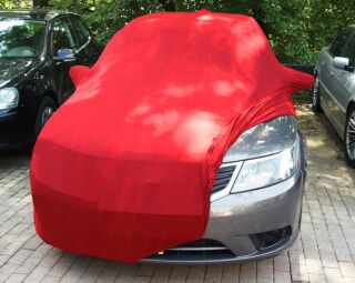 Red AD-Cover ® Mikrokontur with mirror pockets for Saab 9-3