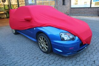 Vollgarage Mikrokontur® Rot mit Spiegeltaschen für Subaru WRX 4Türer 2000-2007