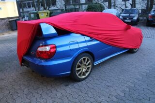 Vollgarage Mikrokontur® Rot mit Spiegeltaschen für Subaru WRX 4Türer 2000-2007