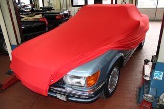 Vollgarage Mikrokontur® Rot ohne Spiegeltaschen für Mercedes SL Cabriolet R107