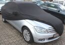 Black AD-Cover ® Mikrokuntur with mirror pockets for Mercedes C-Klasse W204 ab 2007
