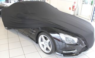 Vollgarage Mikrokontur® Schwarz mit Spiegeltaschen für Mercedes SL R231