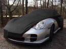 Black AD-Cover ® Mikrokuntur with mirror pockets for Porsche 996 GT2 / GT3