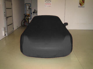 Black AD-Cover ® Mikrokuntur with mirror pockets for Toyota MR2 (W30) 2000-2005