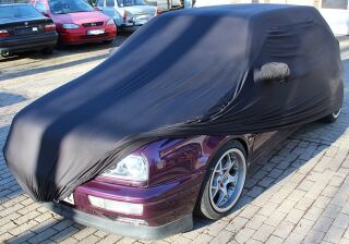 Black AD-Cover ® Mikrokuntur with mirror pockets for VW Golf III