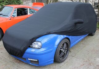 Black AD-Cover ® Mikrokuntur with mirror pockets for VW Golf IV