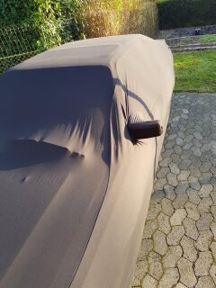 Vollgarage Mikrokontur® Schwarz mit Spiegeltaschen für Audi Coupé 81C