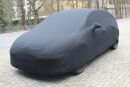 Black AD-Cover ® Mikrokuntur with mirror pockets for Citroen C4