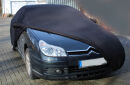 Black AD-Cover ® Mikrokuntur with mirror pockets for Citroen C5