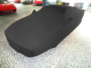 Black AD-Cover ® Mikrokuntur with mirror pockets for Ferrari TR 512