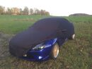 Black AD-Cover ® Mikrokuntur with mirror pockets for Ford Puma