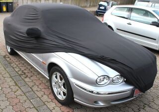 Black AD-Cover ® Mikrokuntur with mirror pockets for Jaguar X-Type