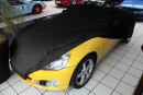 Black AD-Cover ® Mikrokuntur with mirror pockets for Opel Speedster