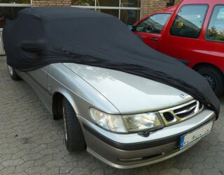 Black AD-Cover ® Mikrokuntur with mirror pockets for Saab 900