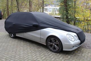 Black AD-Cover ® Mikrokuntur with mirror pockets for Mercedes E-Klasse Kombi S211