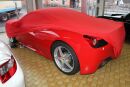 Red AD-Cover ® Stretch with mirror pockets for Ferrari 458 Italia