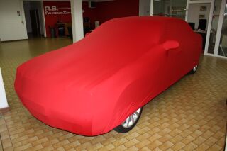 Rotes AD-Cover® Mikrokontur mit Spiegeltaschen für Jaguar XJ 300