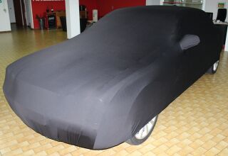 Schwarzes AD-Cover® Mikrokontur mit Spiegeltaschen für Jaguar XJ 300